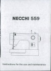 Necchi 559.pdf sewing machine manual image preview