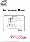 Toyota 2640.pdf sewing machine manual image preview