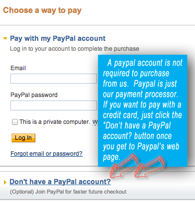 A Paypal account is not required to purchase the Singer 107W9_W10_W12 sewing machine manual from us.  Paypal is just our payment processor.  If you want to pay with a credit card, just click the "Don't have a PayPal account?" button once you get to PayPal's web page.
