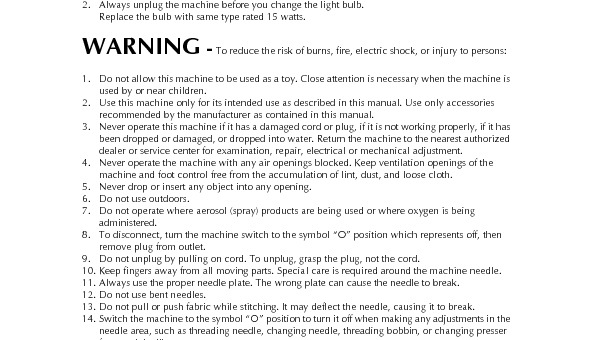 Brother XL_2600_2610_3500_3510 Sewing Machine Instruction Manual for